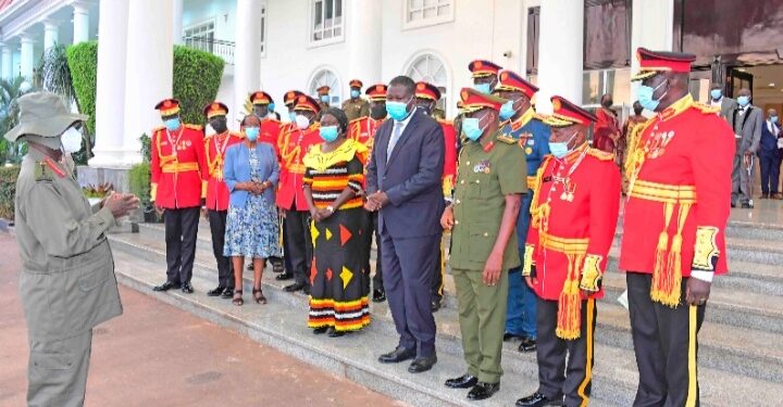 President Museveni Applauds Generals For A Successful Military Service As They Go Into Retirement